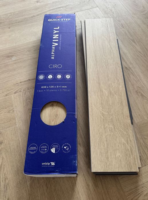 NOWE 17 szt 1,35 m2 panel podłogowy winylowy Quick Step Alpha Vinyl CIRO Beż botaniczny Avhbu40362 Botaniczny Beż Kl. 33 5,0 + 1 Mm Click Z Podkładem
