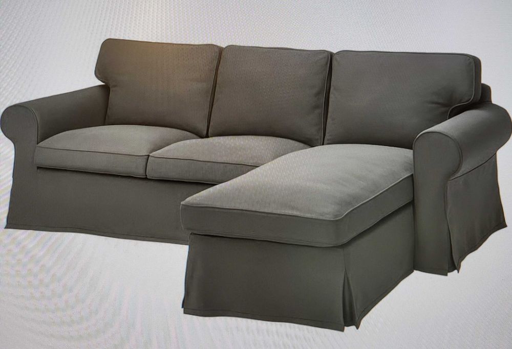 Sofá com chaise long, Ikea Ektorp 3 lug.