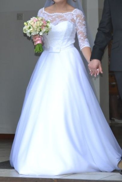 Suknia ślubna 34/36 Princessa rozkloszowana