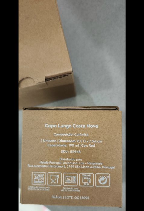 Chávenas Lungo Costa Nova
