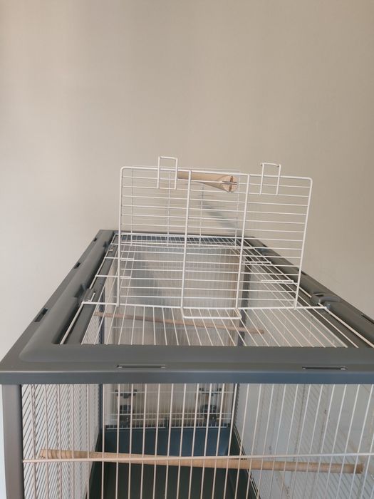 Klatka duża na małych i średnich papug ptaków, składana.