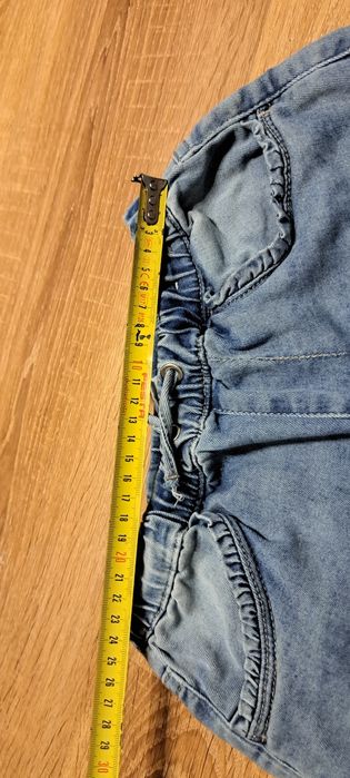 Spodnie, jeansy, joggery, HM, 134, niebieskie