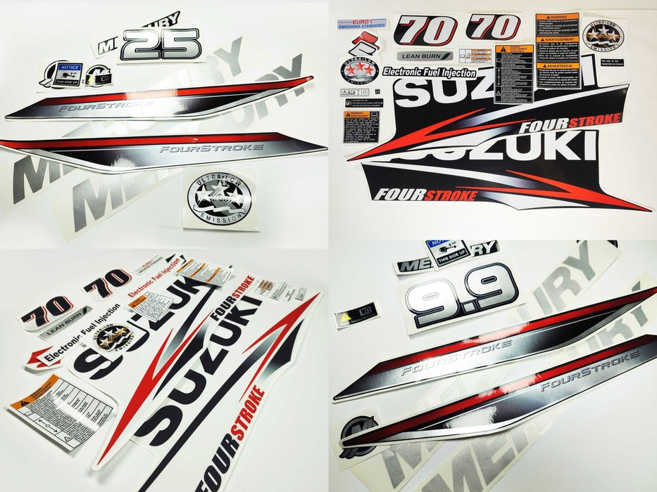 Наклейки для підвісних двигунів. Suzuki, Mercury, Yamaha, Honda iншi