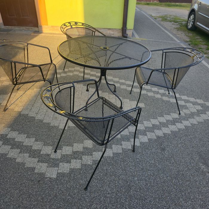 Komplet ogrodowy metalowy