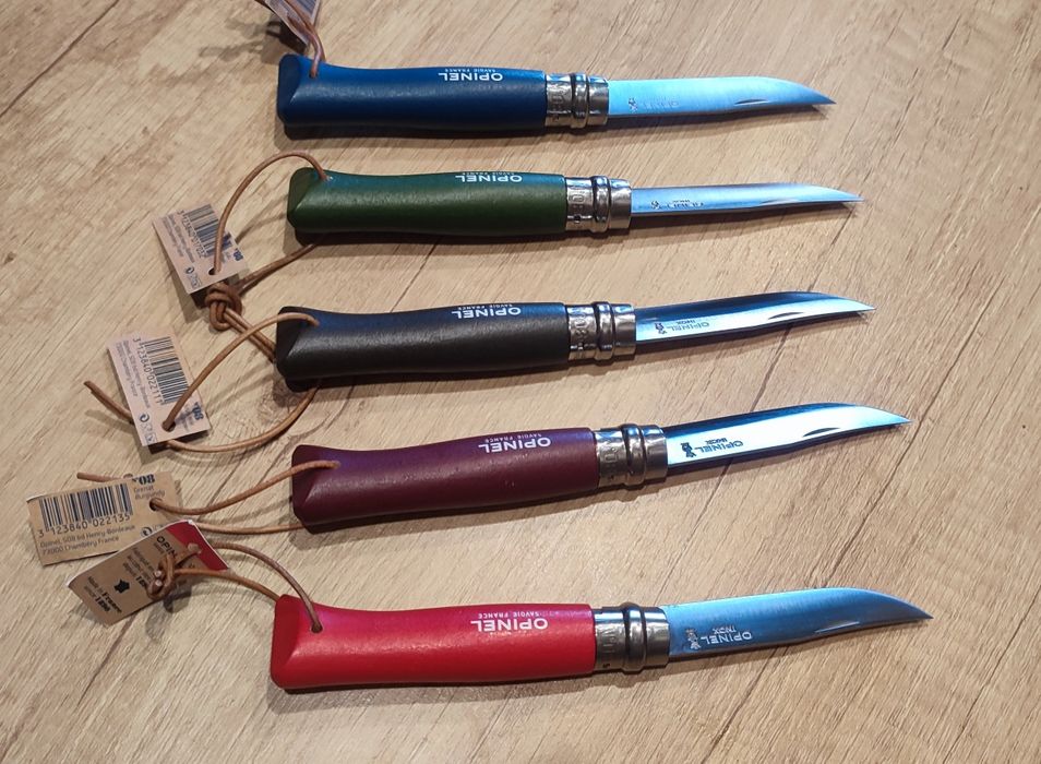 Яркий нож Opinel 08 Colorama с темляком туриста складной mora,fiskars