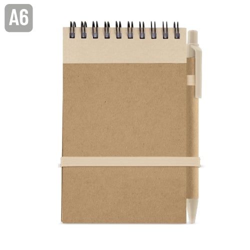 Bloco de Notas A6 Personalizável – 140 Folhas + Esferográfica