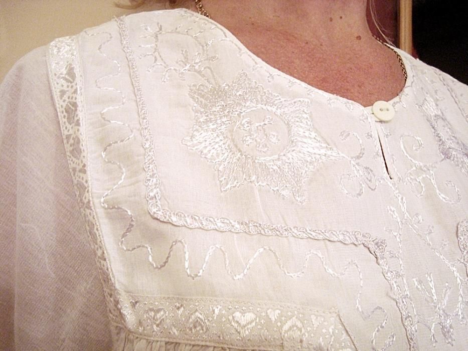 Biała duża bluzka,tunika roz.XL/XXL indyjska-ciążowa