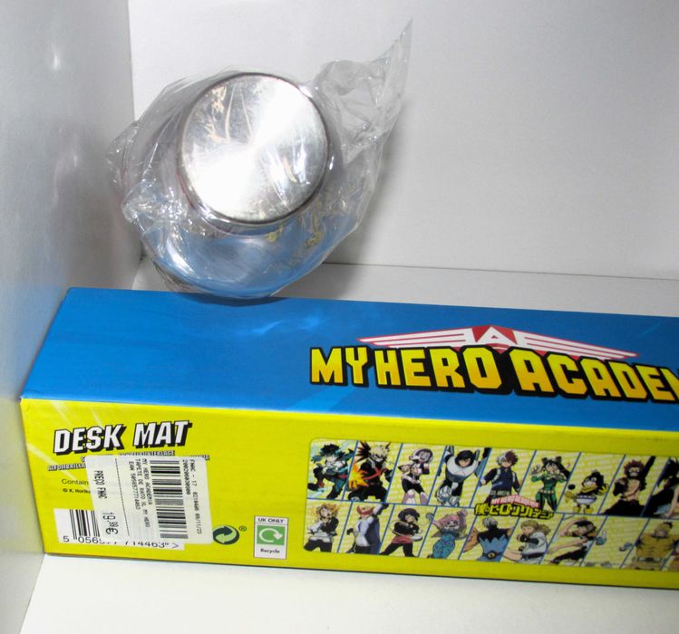 Tapete Rato XL + Garrafa de Agua 850ml My Hero Academia Novo/Selado