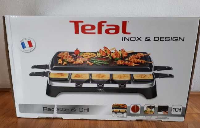 Нова раклетниця гриль Tefal RE458812 велика на 10 порцій