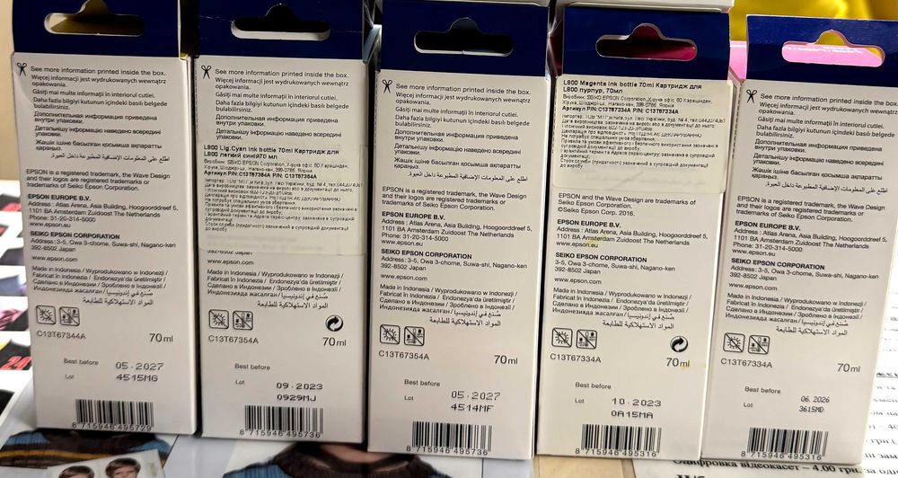 Чорнило для Epson L805, 800, 810, 850, 1800
