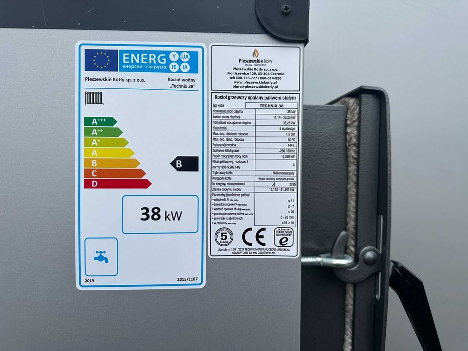Ekologiczny Pleszewski Kocioł Piec C.O. z Podajnikiem na Ekogroszek 38kW 5 klasa Ekodesign, dostawa GRATIS, dotacja, montaż
