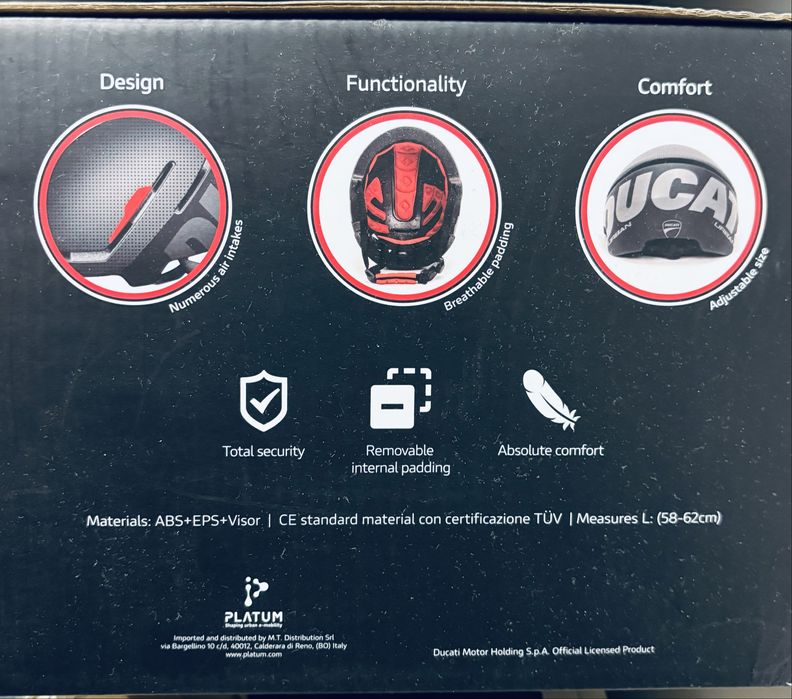 Capatece Ducati Urban Rigid novo na caixa