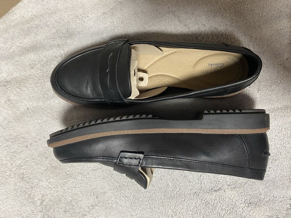 Жіночі чорні лофери Clarks | 39 розмір