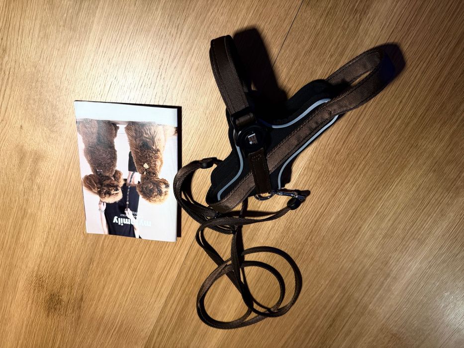 Szelki + smycz dla psa Memopet rozm M brązowe