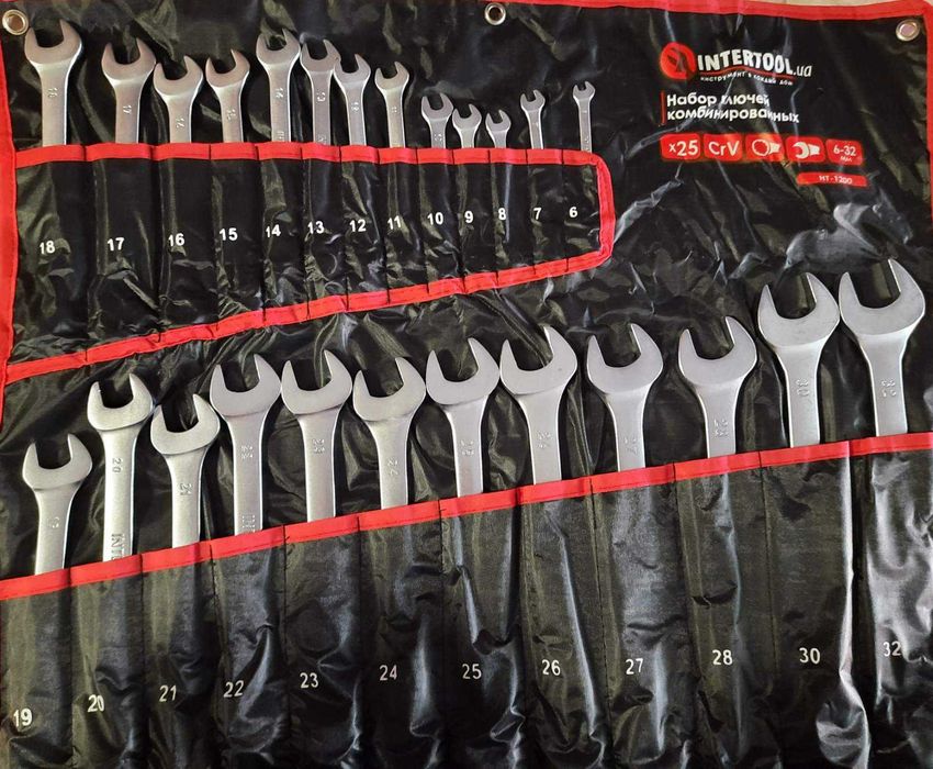 Набор ключей  комбинированных 25 шт от  6 до 32! в чехле!ремонт авто