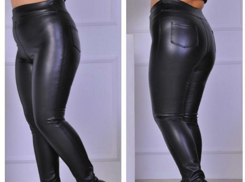 Штани шкіро заміник на флісі