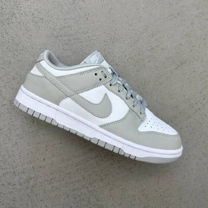 Nike SB Dunk Low Grey White кросівки найк данк сірі шкіряні