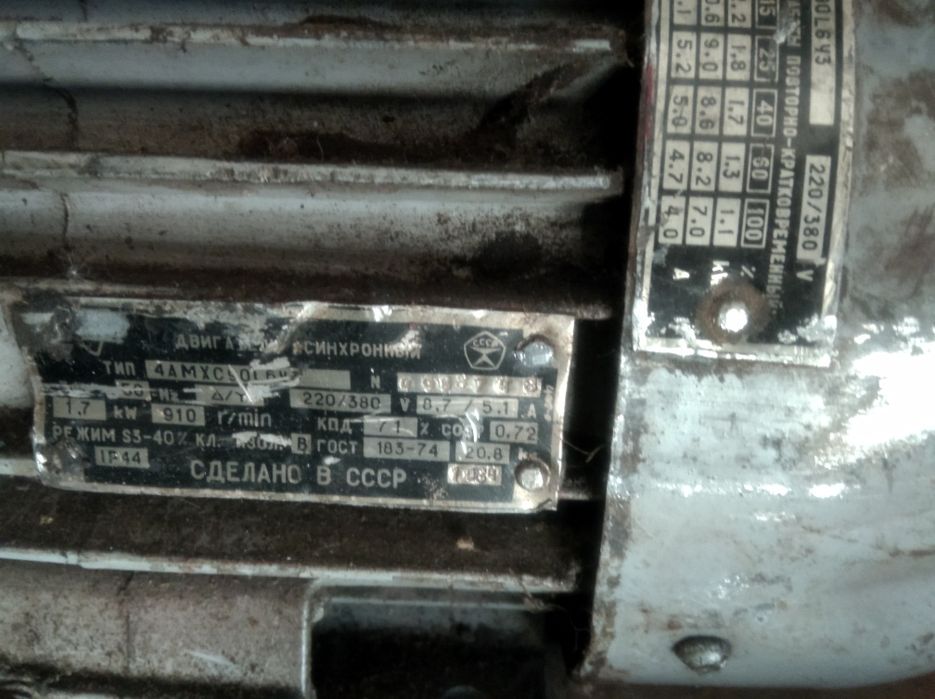 Електродвигун 1,7кВ 1000 об.