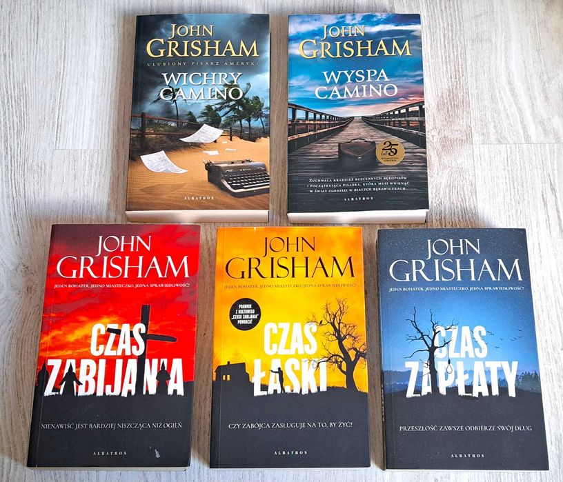 5x John Grisham Czas łaski + Czas zapłaty UNIKAT + Czas zabijania  CYKL JAKE BRIGANCE  + Król odszkodowań + Ława przysięgłych