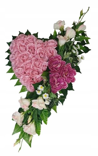 Wiązanka stroik na grób cmentarz nagrobna serce