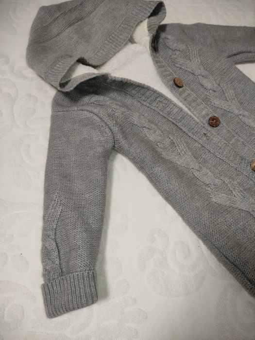 В'язаний теплий комбінезон на дитину 3-6 місяців