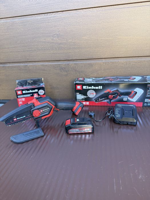 Mini piła łańcuchowa aku 2,5ah einhell ge-ps 18/15li