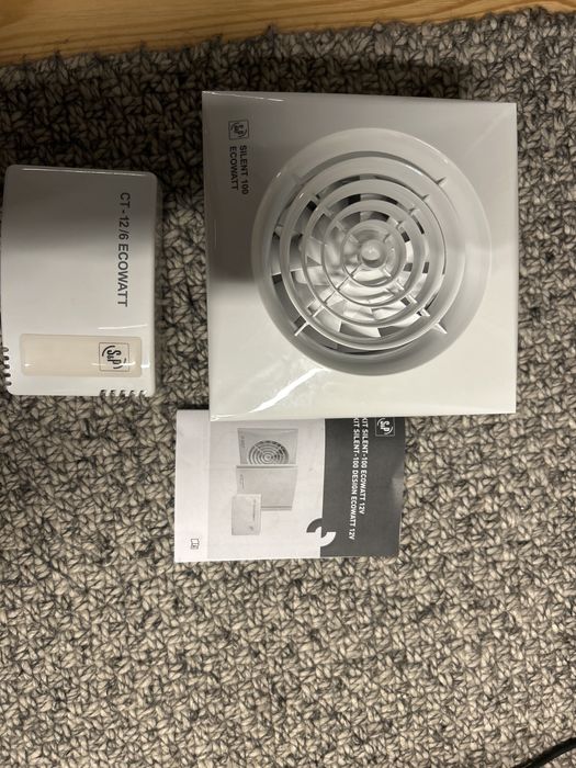 Extrator de WC da S&P silent 100 ecowatt de 12 V