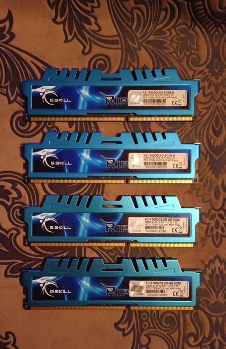 G.SKILL RIPJAWSX 16Gb, DDR3-2133MHZ (4X4Gb) в хорошем состоянии