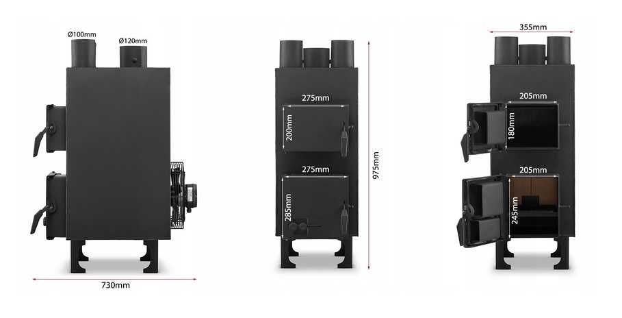 Piec z nadmuchem nadmuchowy grzewczy  koza 15kW Koza. Solidny