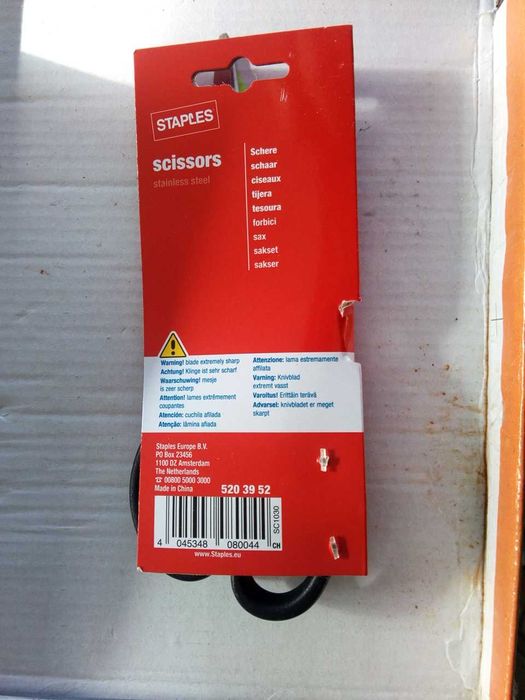 Tesouras em aço inoxidável, NOVAS!