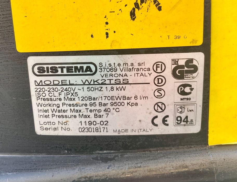 Máquina de Pressão de Àgua