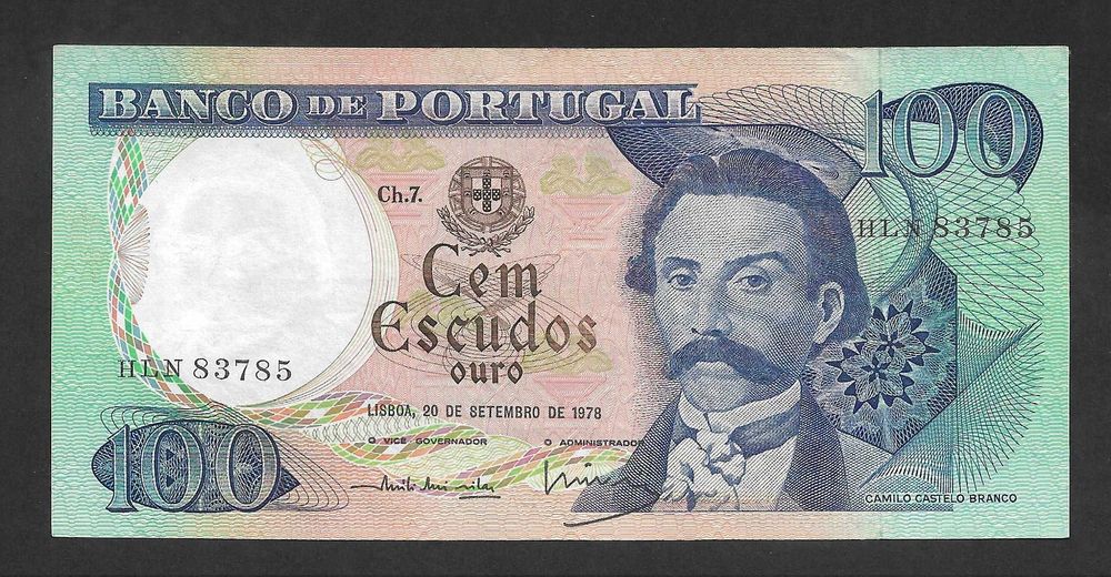 Belíssima Nota de 100 escudos