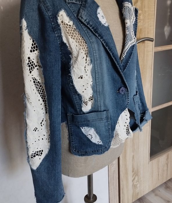 Niepowtarzalna Kurtka jeansowa hand made