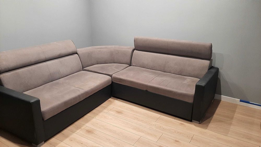 Sofa narożna szara