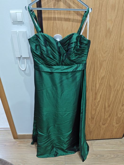 Vestido cerimónia verde comprido