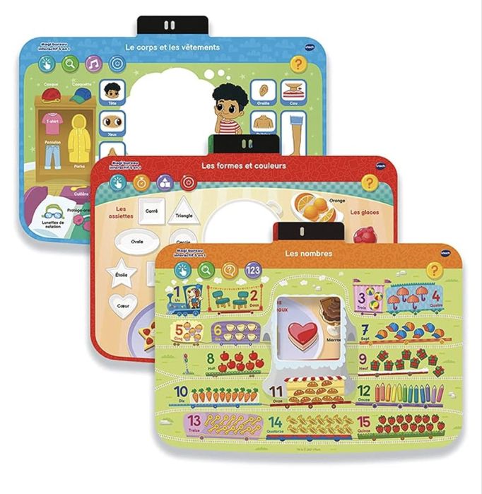 Biurko interaktywne, plastikowe, wielokolorowe, (wersja francuska)