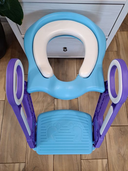 Dziecięca deska sedesowa trener toaletowy ze schodami i uchwytami 13