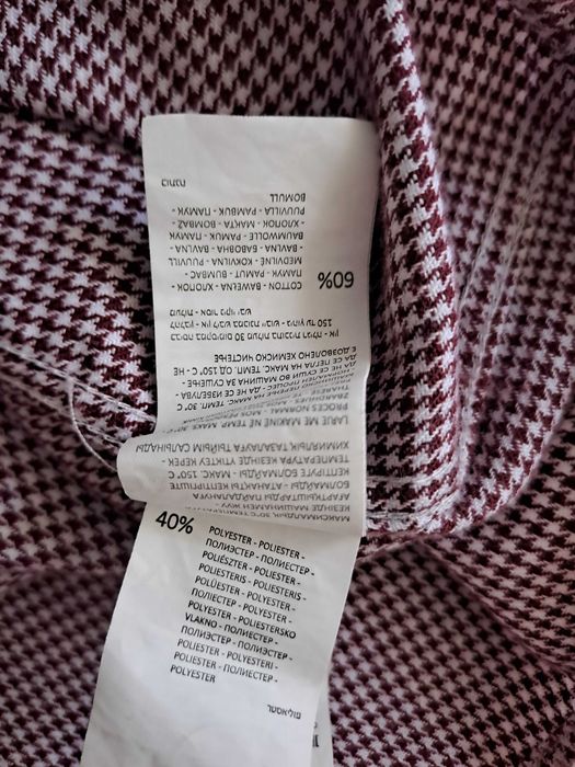 Męska koszula w czerwoną kratkę pepitkę Slim Fit M Reserved