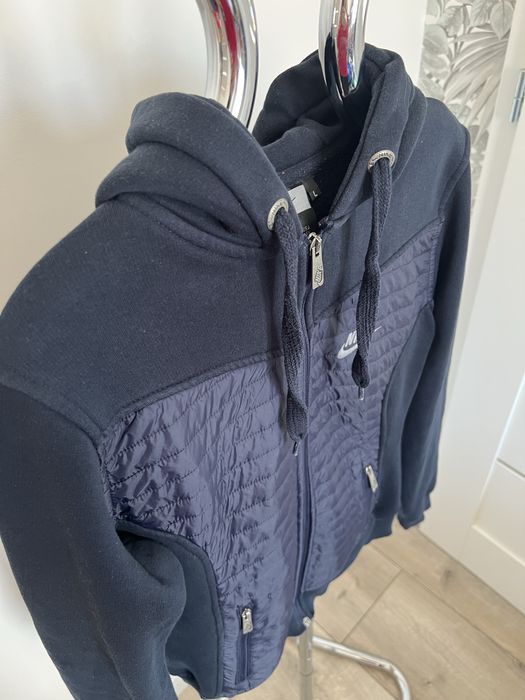 Bluza Nike damska L kaptur pikowana granatowa zip