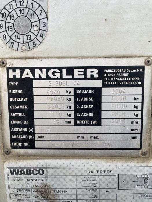 Причіп HANGLER (напівпричіп контейнеровоз)