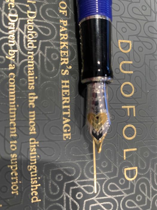 Pióro wieczne PARKER DUOFOLD 100th Black GT (18K) "F"