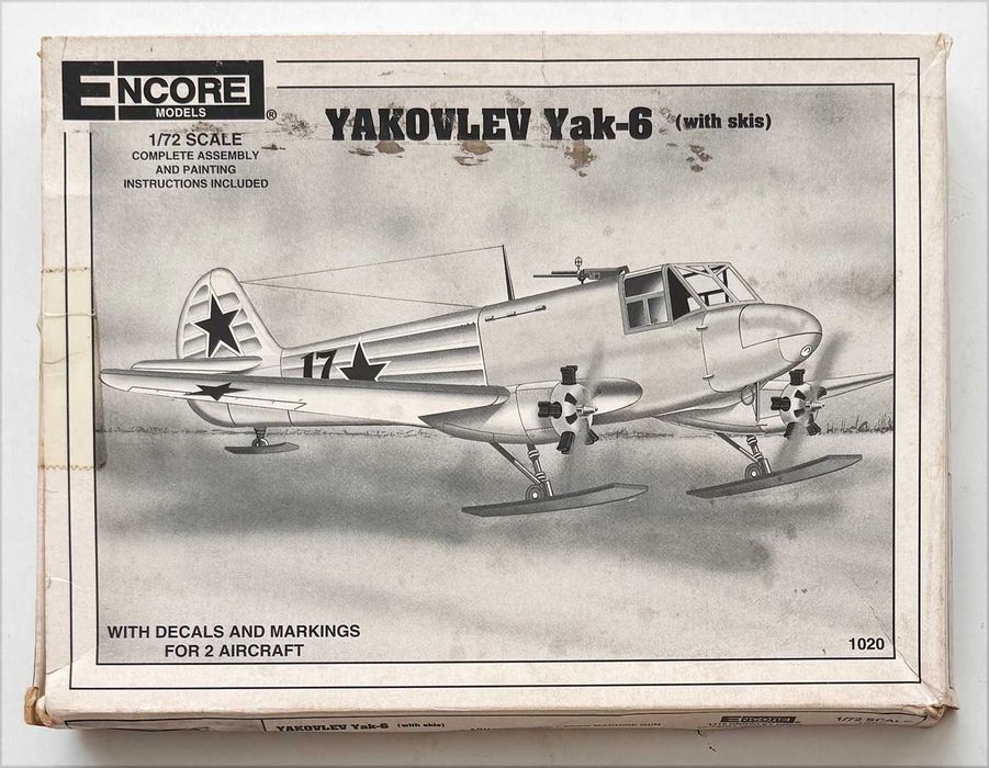 Encore models_Yakovlev Yak-6. ESc.1:72.  Completo e como novo.