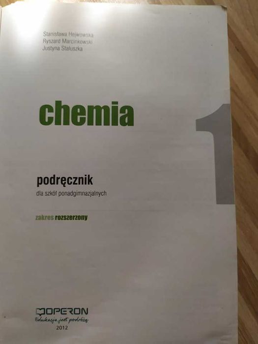 Chemia 1, 2 zakres rozszerzony-Operon
