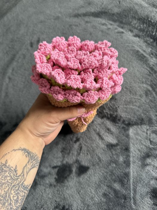 Boque de flores em croche