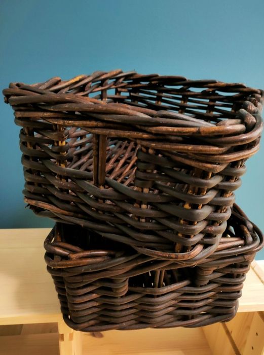 Komplet 3szt koszy z rattanu