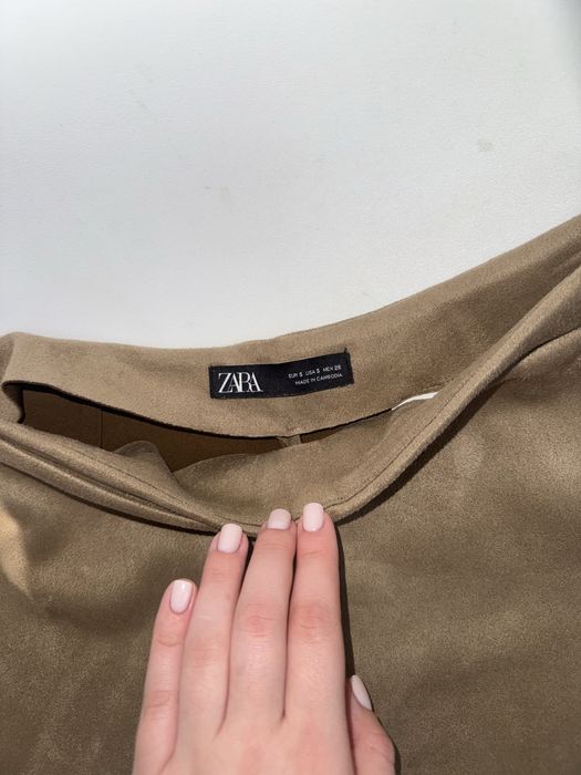 Замшева спідниця шорти Zara