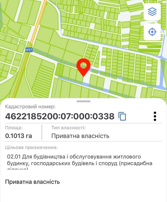 Продаж земелької ділянки в с.Вислобоки, Кам'янка-Бузький район
