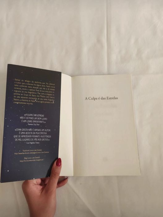 Livro "A Culpa é Das Estrelas"