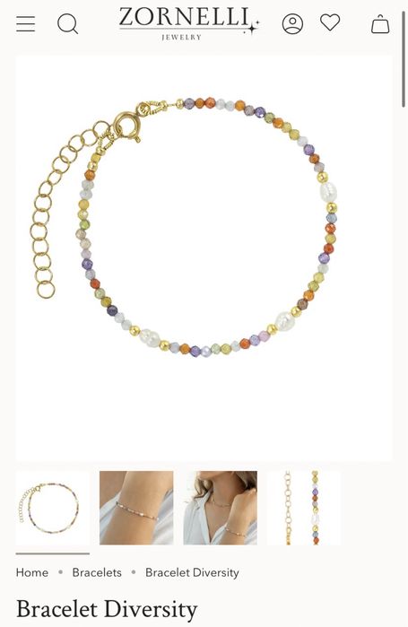 Zornelli jewelry браслет з перлами + цирконій