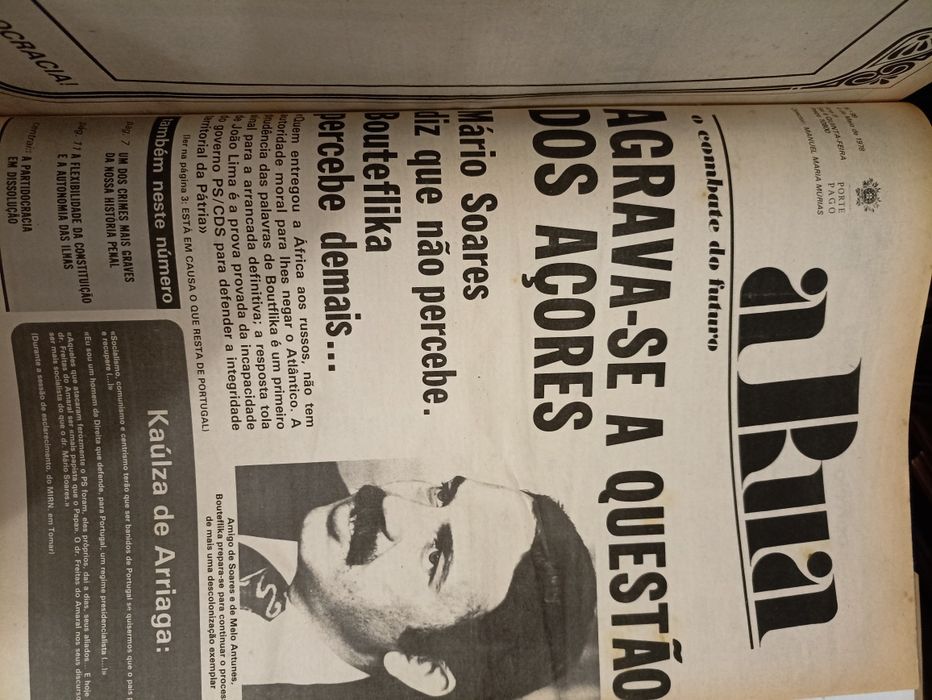 Edição encadernada de Jornal antigo "A Rua"